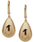 Gold-Tone Pavé & Puffy Tear-Shape Drop Earrings