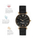 Connected Women's Hybrid Smartwatch Fitness Tracker: Gold Case with Black Metal Strap 38mm