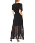 Women's Smocked Waist Flutter Sleeve Dress