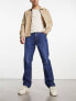 Фото #11 товара ASOS DESIGN straight leg jeans in dark wash blue