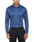 ფოტო #1 პროდუქტის Men's Mini Jacquard Long Sleeve Golf Polo Shirt