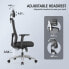 Фото #4 товара Duwinson Ergonomic Desk Chair with Adjustable Armrest, Mesh Office Chair, Rocker Function, Adjustable Headrest, Lumbar Support, Height Adjustable (Black-PI)