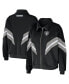 ფოტო #7 პროდუქტის Women's Black Las Vegas Raiders Yarn Dye Stripe Full-Zip Jacket