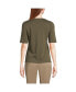 ფოტო #2 პროდუქტის Women's Cotton Polyester Modern Half Sleeve Splitneck