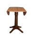 International Concept 42" Round Dual Drop Leaf Pedestal Table