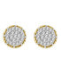 ფოტო #2 პროდუქტის Men's Diamond (3/4 ct.t.w.) Earring Set in 10k Yellow Gold