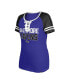 ფოტო #2 პროდუქტის Women's Purple Baltimore Ravens Raglan Lace-Up T-shirt