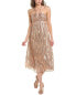 Фото #1 товара Liv Foster Foil Pleated Cocktail Dress Women's