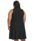Фото #2 товара Plus Size Sleeveless Fit & Flare Blazer Dress