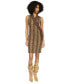 Фото #4 товара Women's Snakeskin-Print Faux-Wrap Dress