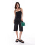 Pull&Bear polyamide strappy body in black