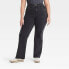 Фото #1 товара Women's Plus Size High-Rise Vintage Bootcut Jeans - Universal Thread Black 16W