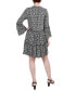 ფოტო #2 პროდუქტის Petite 3/4 Sleeve Tiered Dress