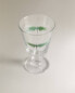 Dragonfly transfer wine glass