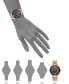 ფოტო #4 პროდუქტის Men's Rose Gold-Tone Polished Metal Link Bracelet Watch, 42X48mm