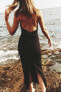 Фото #4 товара Платье с горловиной халтер и открытой спиной ZARA