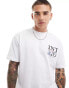 Фото #1 товара ASOS DESIGN relaxed t-shirt in heavyweight 240gsm white with chest print