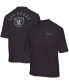 Фото #2 товара Women's Black Las Vegas Raiders Half-Sleeve Mock Neck T-shirt