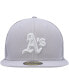 Фото #3 товара Men's Gray Oakland Athletics 2023 On-Field Batting Practice 59FIFTY Fitted Hat