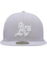 ფოტო #3 პროდუქტის Men's Gray Oakland Athletics 2023 On-Field Batting Practice 59FIFTY Fitted Hat