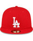 ფოტო #3 პროდუქტის Men's Red Los Angeles Dodgers Sidepatch 59FIFTY Fitted Hat