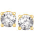 ფოტო #3 პროდუქტის GIA Certified Diamond Stud Earrings (1-1/2 ct. t.w.) Stud Earrings in 14k White or Yellow Gold