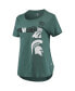 Фото #3 товара Women's Heathered Green Michigan State Spartans PoWered By Title IX T-shirt