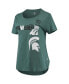 Women's Heathered Green Michigan State Spartans PoWered By Title IX T-shirt