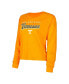 Фото #3 товара Women's Orange Tennessee Volunteers Team Color Long Sleeve T-Shirt Shorts Set