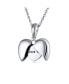 ფოტო #1 პროდუქტის Engraved Saying I LOVE YOU Opening Angel Wing Heart Shape Locket Necklace Pendant For Girlfriend Women .925 Sterling Silver