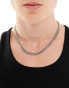 ASOS DESIGN waterproof stainless steel curb chain necklace in silver tone