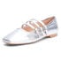 Matisse Nova Metallic Ballet Womens Silver Flats Casual NOVA-042