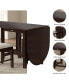 Фото #6 товара Rustic Drop-Leaf Dining Table with Small Drawer