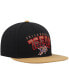 Фото #4 товара Men's Black and Tan Philadelphia 76ers Hardwood Classics Gradient Wordmark Snapback Hat