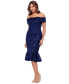 ფოტო #3 პროდუქტის Women's Off-The-Shoulder Lace Fit & Flare Dress