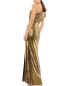 Фото #2 товара Mac Duggal Metallic Ruffle One-Shoulder Gown Women's