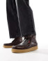 Levi's lace up leather boots with gumsole in brown