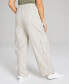 Фото #2 товара Women's High-Rise Linen Blend Cargo Pants, Created for Macy's