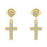 Фото #2 товара Modern gold-plated earrings with zircons Crosses EA572Y