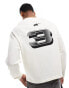 Фото #1 товара ASOS DESIGN cropped oversized long sleeve t-shirt with sports graphic in white