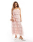 Sister Jane tiered ruffle midaxi dress in pink Розовый, S - EU 36 - фото #1