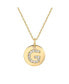 Suzy Levian Sterling Silver Cubic Zirconia Letter "G" Initial Disc Pendant Necklace