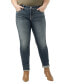 Plus Size Girlfriend Mid Rise Skinny Leg Jeans Синий, 16W - фото #1