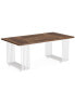 Фото #1 товара Tribe signs 70.9" Modern Office Desk, Wooden Computer Desk, Large Workstation for Home Office, Study Writing Desk, Small Conference Table for Meeting Room (Brown and White)