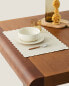 Фото #2 товара Scalloped cotton and linen placemat