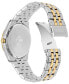 ფოტო #3 პროდუქტის Men's Eco-Drive Two-Tone Stainless Steel Bracelet Watch 40mm BM7334-58L