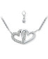 Cubic Zirconia Intertwined Hearts 16" Pendant Necklace, Created for Macy's