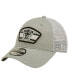 Фото #5 товара Men's Gray, White Las Vegas Raiders Logo Patch Trucker 9Forty Snapback Hat
