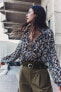 Фото #1 товара Блуза с принтом и металлизированной нитью ZARA