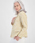 Фото #3 товара Women's Houndstooth Faux Double-Breasted Jacket